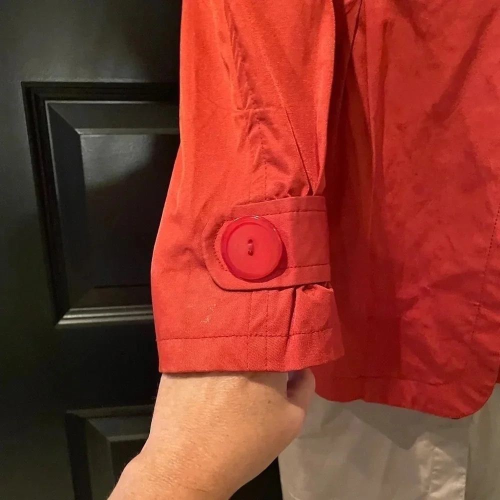 Forever 21 coral/orange coat- large - Picture 4 of 5